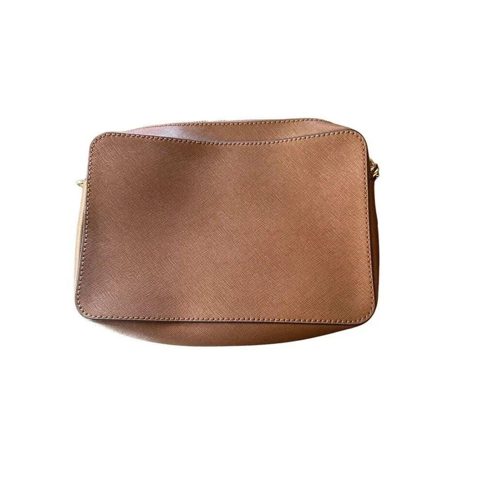 Michael Kors Jet Set Item Large Zip Chain Crossbody Bag‎ Leather Luggage NWOT
